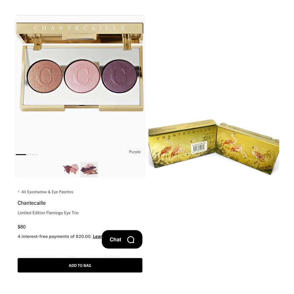 Chantecaille Dusk Eye Trio Flamingo Collection Eyeshadow Palette. Limited! - Picture 3 of 12